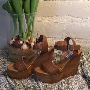 Steve Madden Belma Wedge leather strap sandals 🏝